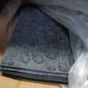 FINEHOUS Outdoor Stair Treads Non-Slip 35x10 (6-Pack) Carpet Treads with Rubber Backing Floral Grey