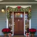 6FT Christmas Cedar Garland Thick & Lush, Real Touch Faux Greenery Christmas Garland for Mantle, Fireplace, Porch, Outdoor & Indoor Holiday Decorations (2 Pcs)