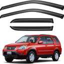 Window Visors Rain Guards for 2002 2003 2004 2005 2006 Honda CRV, Out-Channel Window Vent Wind Deflectors Visors Shades for 02 03 04 05 06 CR-V