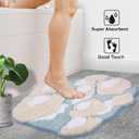 Cloud Bedroom Rug,Blue and White 3D Rug, Ultra-Soft Non Slip Microfiber Water Absorbent Aesthetic Rugs for Bathroom,Living Room,Bathtub,Shower Floor, Laundry, Home Decor 52x 31.5 Inch