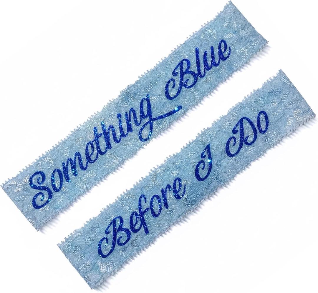 6 x Wedding Garter for Bride Something Blue Before I Do Bridal Garter, Blue Garters for Bride, Bridal Shower Gift, Something for Bride, Lace Bridal Keepsake
