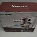 Neretva Espresso Machine 20 Bar, Super Compact Espresso Maker Stainless Steel Professional Espresso Maker Machine with Power Steam & LED Display for Home Barista Latte and Cappuccino Maker-Beige