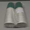 Fedmut 8 OZ Disposable Paper Cups, 50 Packs Coffee Drinking Cups,Hot Beverage Paper Party Cups, Disposable Cups for Water,Coffee,Juice,Party (Green)