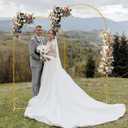 Arch Backdrop Stand, 7.2FT/6FT Metal Wedding Arched Frame, Gold Portable Arches Stand Set for Wedding, Birthday Party, Baby Shower, Festival and Ceremony Decorations, Set of 2