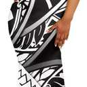 Polynesian Traditional Tribal Women's Fishtail Long Dress Off The Shoulders Ruffles Sleeve Prom Dresses (XXL)