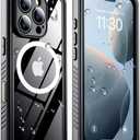 Temdan Magnetic Designed for iPhone 16 Pro Case,Waterproof Built-in Lens & Screen Protector[IP68 Underwater][Full Body Shockproof Protective Phone 16 Pro Case 6.3'' - Black