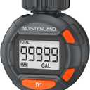 Moistenland Water Flow Meter, Water Meter, Standard 3/4" Thread, High Accuracy and IP6X Waterproof, Perfect for Garden Hose/RVs