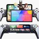 Wireless Phone Controller for iPhone/Android/Switch 1/2/OLED/iPad Mini With Hall Joystick, LED Mobile Gaming Controller for iOS Support Xbox, Steam Link, GeForce Now, Arcade,Call of Duty, Roblox