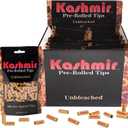 Kashmir Filter Tips Organic Unbleached  1,000 Pre-Rolled Cone Tips (10 Bags x 100)  Eco-Friendly Biodegradable Wood Fiber Tips for Rolling Papers & Pre-Rolls  Natural Rolling Accessories Bulk Pack