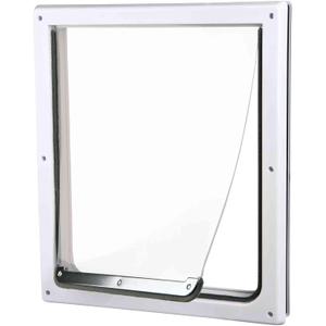 Trixie Pet Products 2-Way Locking Dog Door, Medium to X-Large Dogs, White
