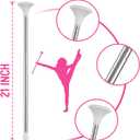 ABOAT 21" White Marching Baton Twirling Mini Shaft Cheerleader Dance Baton (21 Inch 2Pack, White)