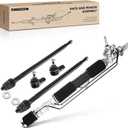 A-Premium Power Steering Rack and Pinion & Inner Outer Tie Rod End Kit Compatible with Honda CR-V CRV 2002 2003 2004 2005 2006, 2.4L, 5-PC Set