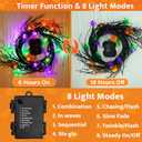 [8 Modes & Timer] 6 Ft Halloween Willow Vine Twig Decor Garland with Bats Pumpkins Spiders Lights, 54 LED Battery Operated Halloween Lights for Indoor Home Mantle Fireplace Decor