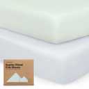 KeaBabies 2-Pack Organic Crib Sheets for Boys, Girls - 52x28 Fitted Crib Mattress Sheet Neutral, Breathable Jersey Cotton Cover for Baby Bed, Toddler Mattress, Soft & Cute Prints (Cove)