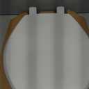 Mayfair Cassel Slow Close Toilet Seat, Easy Clean, Non Slip Premium Wood Seat, Easy Install, Made in USA, Round, White