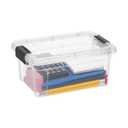 Superio Clear Storage Box with Lid, Quart Plastic Container Bins for Organizing, Stackable Crates, BPA Free, Non Toxic, Odor Free, Organizers for Home, Office, School, and Dorm, 8.7 QT, 8.25L