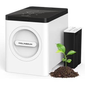 3L Electric Composter for Kitchen, Countertop Compost bin, One Touch Smart Model Handle Kitchen Waste, with Triple Grinding Blade, Carbon Filter, Auto-Cleaning, LED Touch Screen