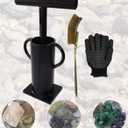 Rock Crusher Manual Hand Ore Crusher Glass Breaker Heavy Duty Frit Maker Mining Pulverizer Gold Prospecting Rock Hound