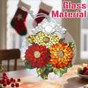 Christmas Ornaments: Stained Glass Ornament, Birth Flower Ornament, Christmas Tree Ornaments & Xmas Tree Decorations Exquisite Holiday Decor, Birth Flower Gifts Perfect Holiday & Xmas Gifts - Nov