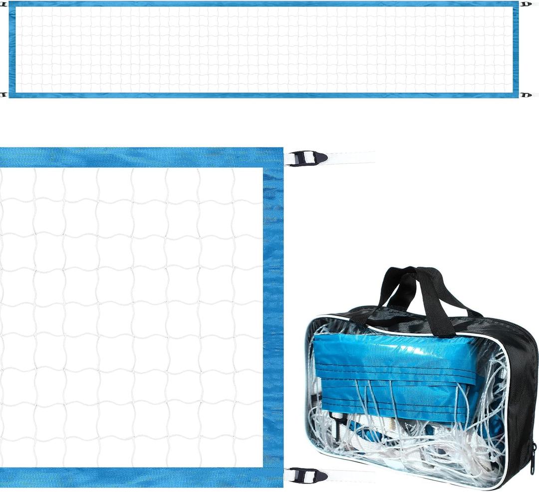 Pool Volleyball Net Replacement Adjustable Length 15-25 ft Portable Volleyball Net for Outdoor Backyard Swimming Pool Beach, Length: about 15-25 ft