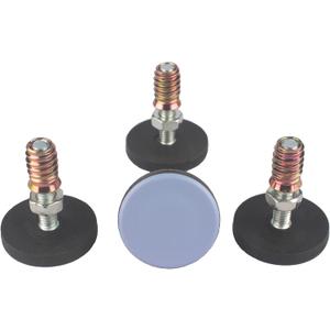 Furniture Leveler PTFE(Teflon) Bottom(50mm Large Base),Thread Shank(3/8-16) Adjust Pads,Table/Chair/Cabinet/Sofa Medium Adjustable Legs Leveling,Nuts Installation and Floor Protection(4 Pack)