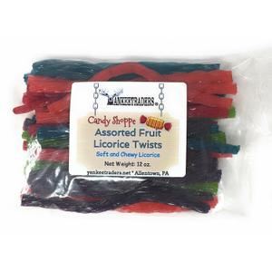 YANKEETRADERS Assorted Fruit Licorice Twists 12 oz. Bag, BBD 01/01/2026