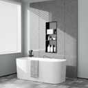 12" x 30" Matte Black Stainless Steel Shower Niche, W12" x H30"