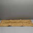 GLAMBURG Jute Braided Placemats Set of 4 Reversible, 100% Jute, Nonslip 13x13 Square Farmhouse Vintage Jute Placemats for Dining Table, Perfect for Indoor Outdoor, Natural