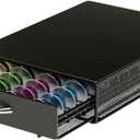 40 Coffee Pod Drawer, K Cup HolderCoffee Capsule Storage OrganizerBlack