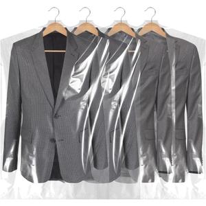 BEISHIDA 25PCS 35.5 Inch Plastic Garment Bag-Plastic Clear Dry Cleaner Laundry Bags for Clothes Cover Hanging Clothes Storage for Coat Suit Shirt Jacket Skirt