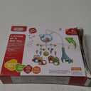 Crib Mobile with Music and Lights, Baby Mobiles for Cribs, Nursery Musical Mobile for Bassinets Toys Hanging Girls Boys, Pack and Play Space Portable Animal Mobile Hanger Arm Clip On Attachment (Pink)