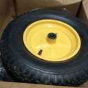 AR-PRO (2-PACK) 4.80/4.00-8" Tire and Wheel, 16" Pneumatic Tire Wheels with 3/4" Bearings and 3" Centered Hub for Wheelbarrow, Hand Truck, Garden Carts, Yard Wagon Dump Cart (Extra 5/8" Bearings)