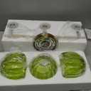 Bathroom Light Fixtures (3-Light, 20 in), Brushed Gold Vanity Lights for Bathroom with Ribbed Green Tulip Glass Shade, Vintage Vanity Wall Lights for Mirror Bedroom Living Room Hallway