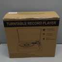 Vinyl Record Player with Speakers Vintage Turntable for Vinyls Records Belt-Driven Turn Table Support 3-Speed, Wireless Playback, Headphone, AUX-in, RCA Line LP Phonograph for Sound Enjoyment Black