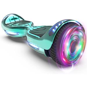 Hoverboard Certified HS2.01 Bluetooth Flash Wheel with LED Light Self Balancing Wheel Electric Scooter (Turquoise)
