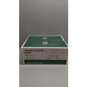 Kviflon Ceiling Fans with Lights and Remote, 46 Inch Modern Ceiling Fan with Light, Black Ceiling Fans for Bedroom Living Room Indoor/Outdoor, Reversible Quiet Motor, Dimmable LED Light, Black