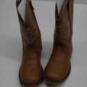 Rollda Kids Cowboy Boots for Boys Girls Western Square Toe Cowgirl Boots with Walking Heel (Toddler/Little Kid/Big Kid) (Brown), Size: 9 Toddler