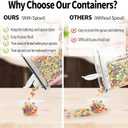 Skroam 4PCS Cereal Containers Storage [4L/135.2 oz], Airtight Food Storage Containers with Pour Spout for Kitchen & Pantry Organization Storage, Plastic Cereal Dispensers, Measuring Cup & 20 Labels