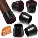 16Pcs Black Chair Leg Floor Protectors for Hardwood Floors Silicone Chair Leg Covers Caps Thickened Felt Pads Furniture Feet Bottom Protectors Anti Scratch Reduce Noise (Black XL Fit 1.46"-1.77")