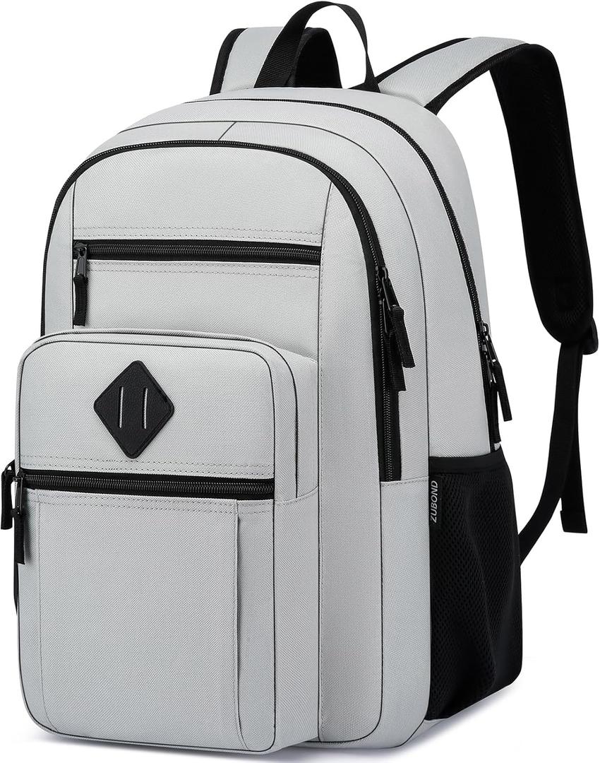 ZUBOND Backpack for School, Lightweight Boys Girls Backpack with USB Port Fits 15.6 Inch Notebook, Water Bottle Pocket - Ideal for Teens, College Students, Adults