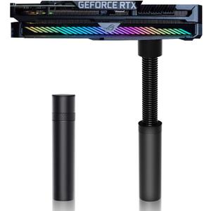 GPU Support Bracket, Graphics Video Card Brace with Height Adjustable, Anti Sag Holder for Universal Graphics Card Sag, GPU Stand with Magnet and Rubber Pad (Black)