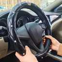 Bling Rhinestone Car Steering Wheel Cover for Women,PU Leather Crystal Diamonds Crown Steering Wheel Covers Non-Slip Universal 15"/38 cm (Crown)