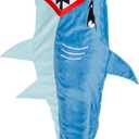 Silver Lilly Animal Tail Blanket - Plush Animal Sleeping Bag Blanket for Kids (Blue Shark)