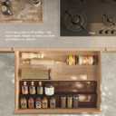 Tinamo Acacia Wooden Spice Rack Organizer for Cabinet - Spice Drawer Insert, Spice Organization for Cabinet, Seasoning Organizer, Spice Holder Pack of 4 (Walnut, Pack 4)