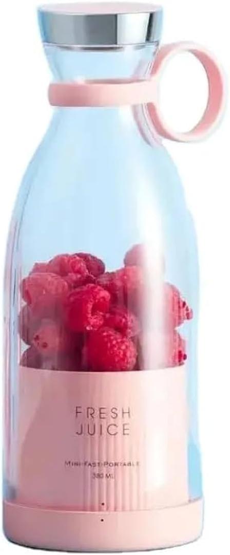 Portable Blender, Fashion Portable Blender for Shakes and Smoothies 11.8 Oz, Magnetic USB Fast Charging Mini Fresh Juice Mixer Bottle, Take It for Traveling, Outdoor, Gym, Office, Cars, Gift -PK (pink)