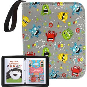 Card Holder for Yoto Cards 40 Cards Capacity Mini Card Case Organizer with Zipper Boys Girls Card Storage Binder for Yoto Player and Yoto Mini Cards, Grey