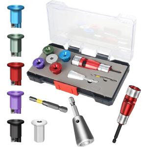 Wire Stripper for Drill,Wire Stripping and Twisting Tool for 6/8/10/12/14AWG,Portable Wire Nut Twister for Power Drill,Cable Quick Twister Tool and Connector8pcs