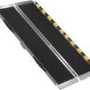6FT Portable Wheelchair Ramp, Aluminum Folding Handicap Ramp with Handle, Threshold Wheel Chair Ramp for Home Steps, Stairs, Entry, Curbs, Doorways, Non-Skid, Mobility Scooter Compatibility