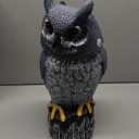 Solar Powered Garden Owl with Motion Detection, Rotating Head, Realistic Hoots and Silent Mode, Outdoor Statue and Sculpture, Owl Decoration for Home, Garden, Patio and Lawn