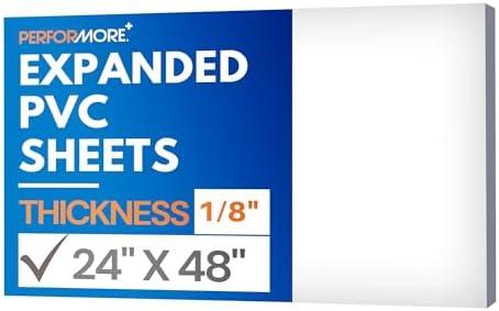 Expanded PVC Sheet – Lightweight Rigid Foam – 3mm (1/8 inch) – 24 x 48 inches – White – Ideal for Signage, Displays, and Digital/Screen Printing